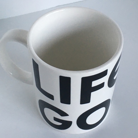 Life is good mug White ceramic with large Black Lettering coffee tea cup NEW - Picture 5 of 10